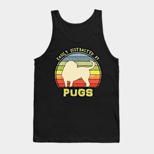 Easily Distracted By Pugs Tank Top